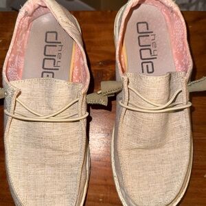 Hey Dude Wheat Colored Slip-On Shoes